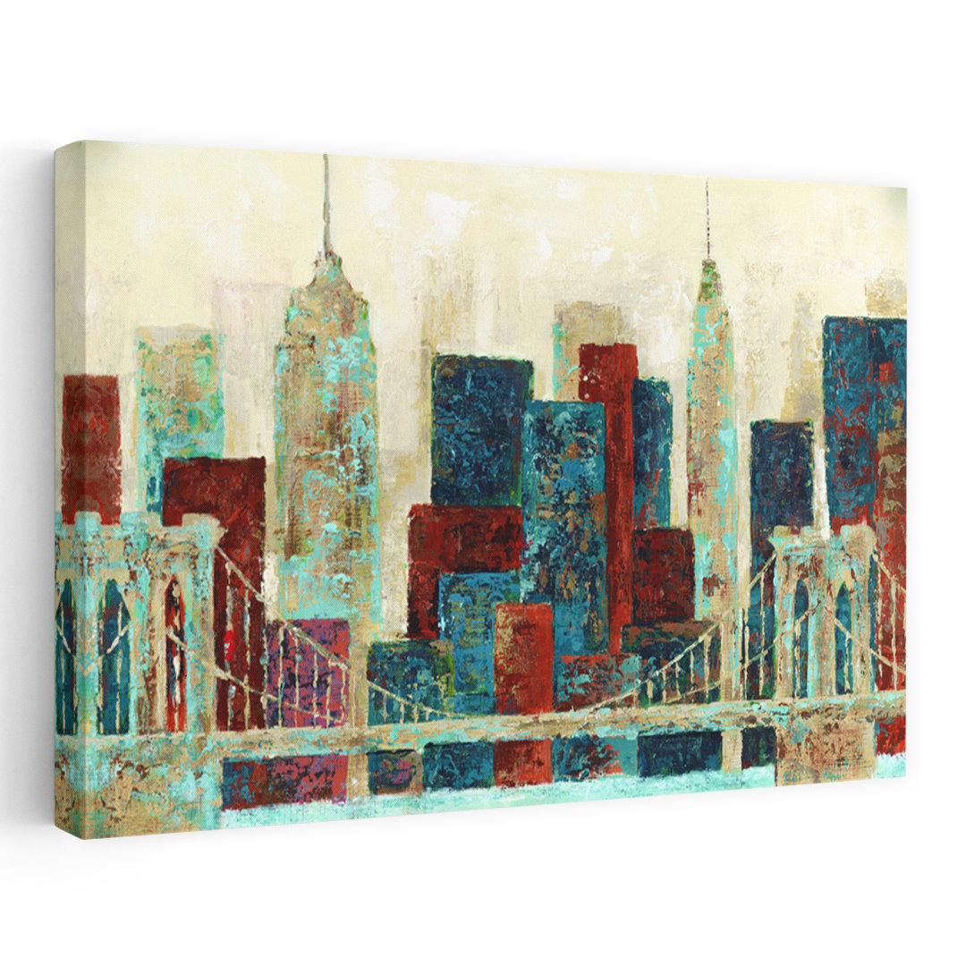 Impression City II Abstract Contemporary Architecture City Wall Art Print