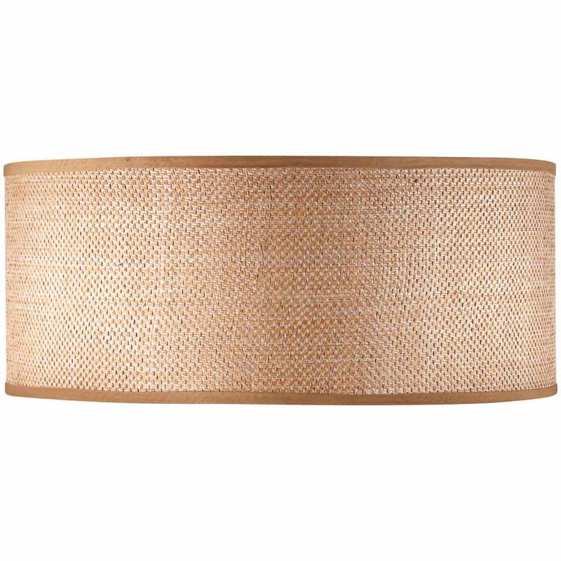 9" H x 20" W Basketweave Finish Paper Drum Pendant Shade