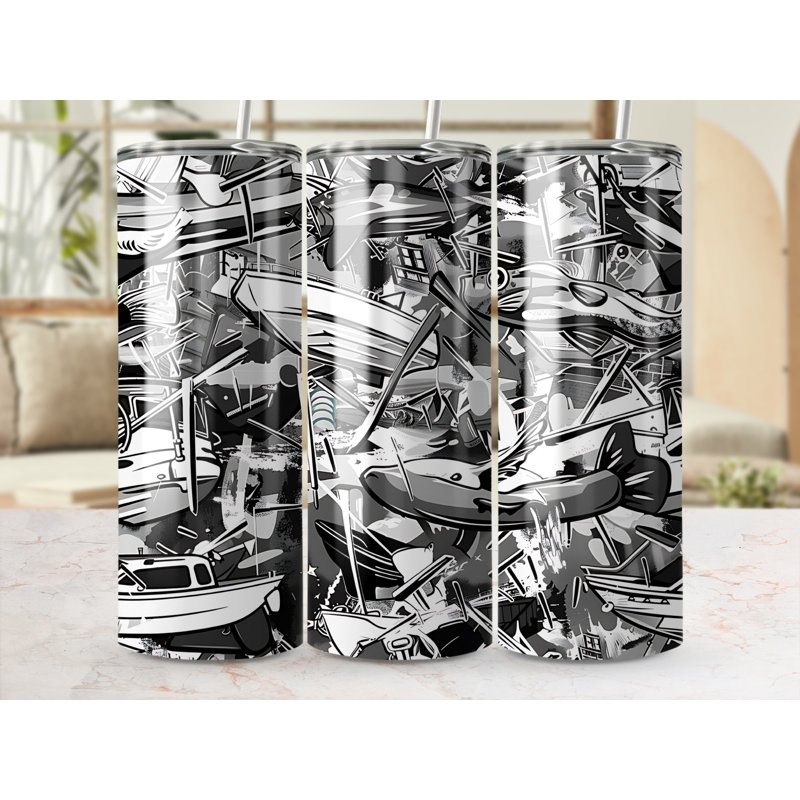 Choose Handmade Tumblers 591ml Vacuum Insulated Stainless Steel (18/8) Travel Tumbler with Straw