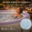 Spa gonflable pour 2 à 4 personnes, 110 jets d'air, chauffage rapide à 104 ° F, baignoire à bulles portable avec couvercle, pompe et accessoires