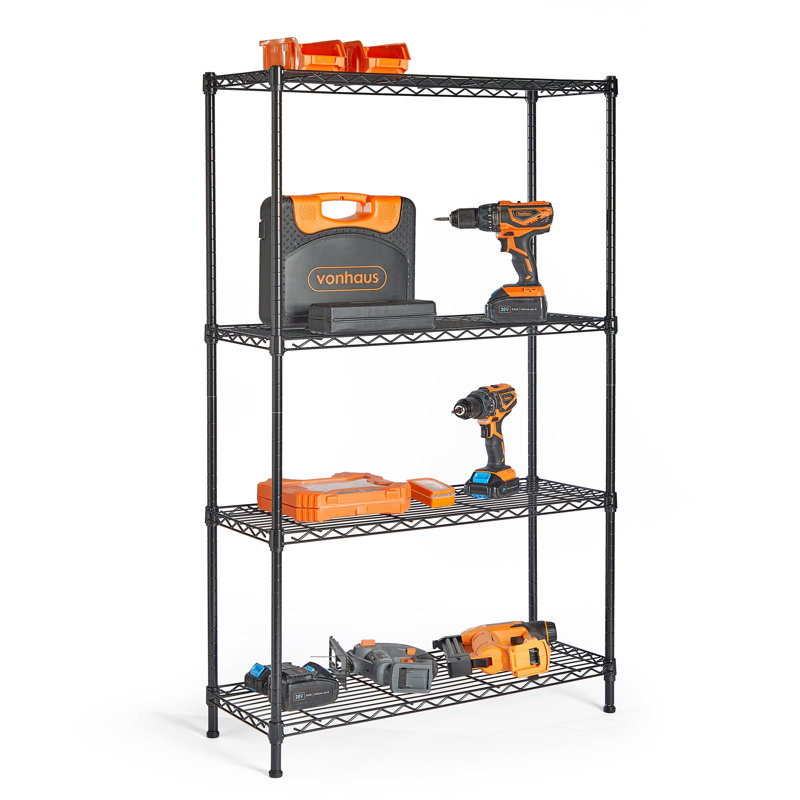 80cm W Steel Height -Adjustable Shelving Unit, 51.18cm H x 31.49cm W x 11.81cm D