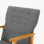 Chaise berçante rembourrée en tissu-1868491176