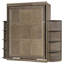 Lit escamotable double rotatif avec armoire murale cachée, deux tablettes latérales à 3 niveaux, bureau convertible, supports de rangement supplémentaires, lit mural multifonctionnel peu encombrant pour le bureau à domicile et les petites pièces-1974173222