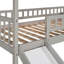 Lit mezzanine simple avec deux tiroirs et glissade, lit maison avec glissade-1589249410