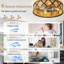 Ventilateur de plafond encastré de style ferme de 23 pouces avec lumière et télécommande, moteur à courant continu réversible, ventilateur à tambour sans pales
