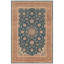 Tapis Kingsley traditionnel surteint uni bleu sarcelle, or et crème, lavable en machine, antidérapant, à poils courts, pour l'intérieur et l'extérieur, adapté aux animaux domestiques, idéal pour le salon, la chambre, la salle à manger, l'entrée, le couloir ou le bureau.-1015815344