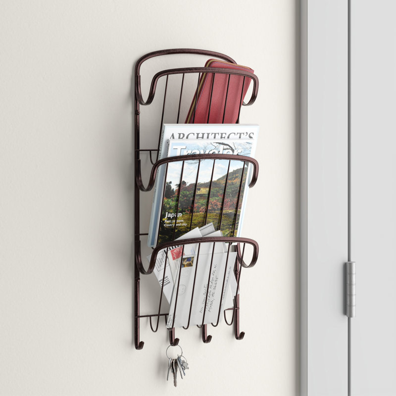 Metal Wall Organizer, Bronze