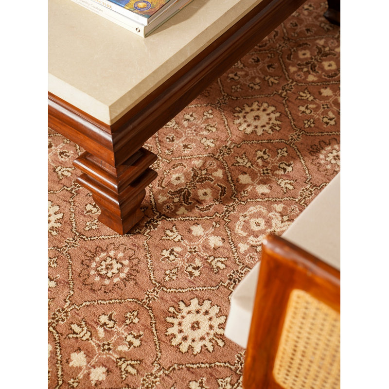 Tapis d'intérieur brun clair en laine noué à la main, Rectangle 4' x 6'
