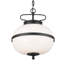 Luminaire suspendu 2 lumières avec verre opale Seagrove-70048059