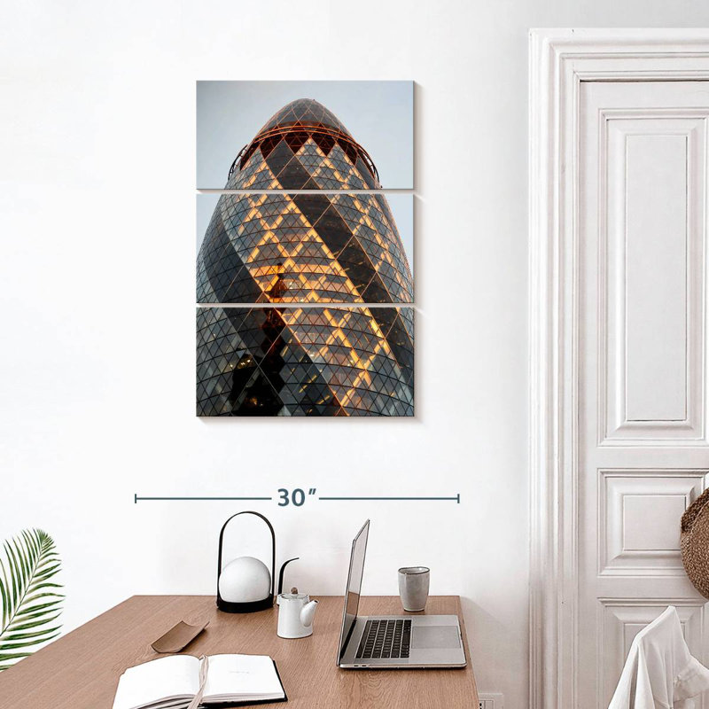 Lilie The Gherkin Skyscraper, 32" H x 20" W