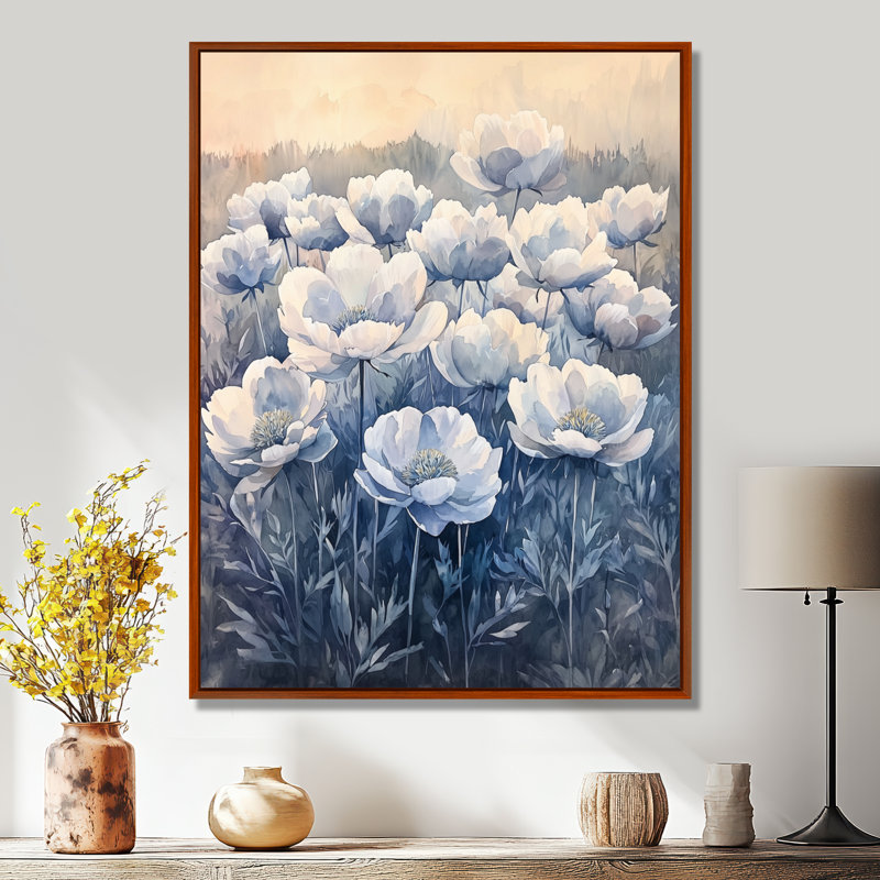 Keppler - Floral Canvas Prints, H 32 po x l 16 po, Reproduction encadrée sans passe-partout, Brun