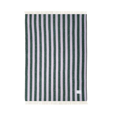 Striped Wool Throw Blanket
