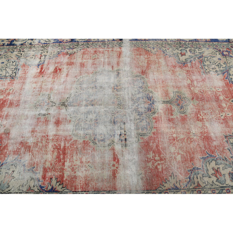 Le tapis turc rétro en laine tissé à la main est parfait pour rehausser le décor du salon et de la salle à manger
