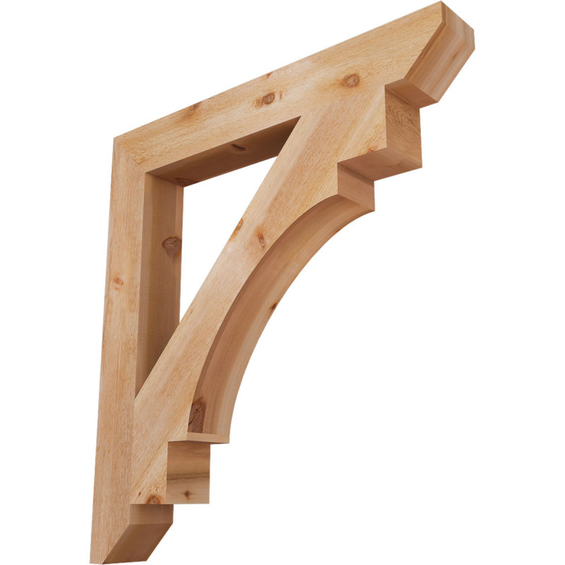H 6 po x P 6 po Support en bois / corbeau, Cèdre rouge, H 48 po x l 6 po x P 44 po