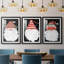 Winter Home Gnome - Impression sur mesure encadrée de qualité supérieure - 3 pièces