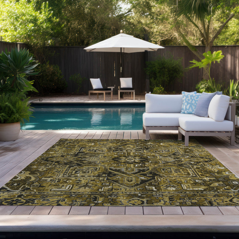 Tapis intérieur / extérieur à envers antidérapant, Rectangulaire 8 pi x 10 pi
