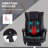 Microfiber Office Chair, High Back Computer Chair With 6 Point Massage, Heat, Adjustable Height And Retractable Footrest, Black
