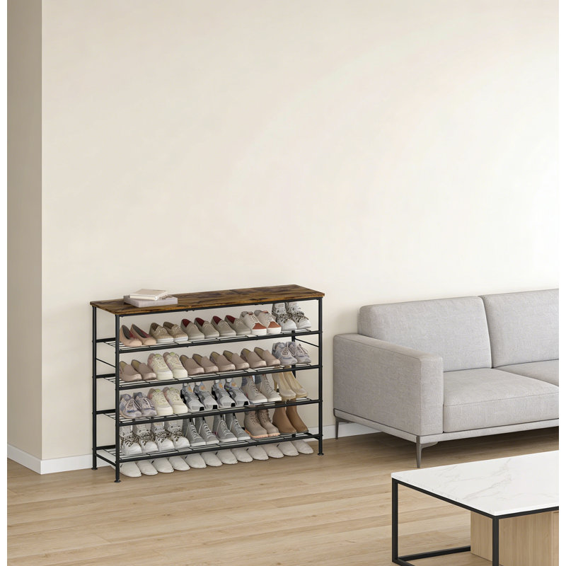 Range-chaussures en métal de style rustique