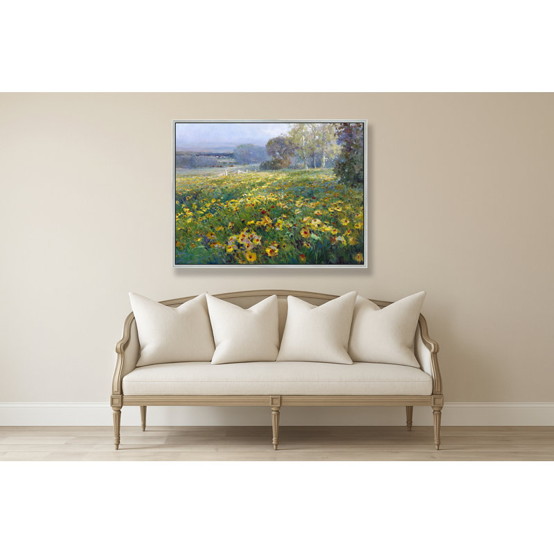 Field Of Golden Stillness Print, 32" H x 42" W, Silver