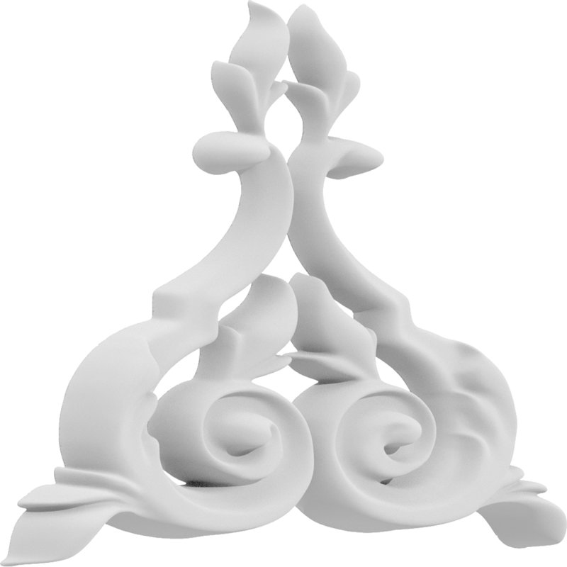 Rosette trenton, H 1,5 po x l 2 po x P 0,25 po