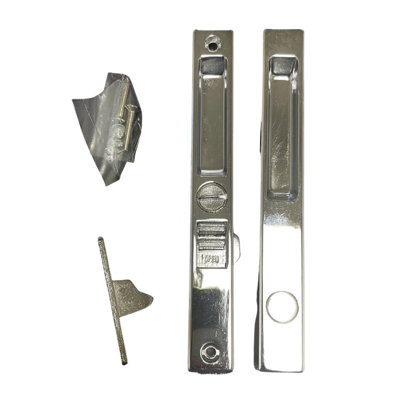 Ensemble de poignées de porte de patio coulissantes en verre, sans clé, encastrées, avec serrure Nite, came en C et garde
