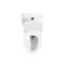Toilette allongée en céramique 1,1 / 1,6, 15,55 po de hauteur, blanc, siège à fermeture en douceur, et une