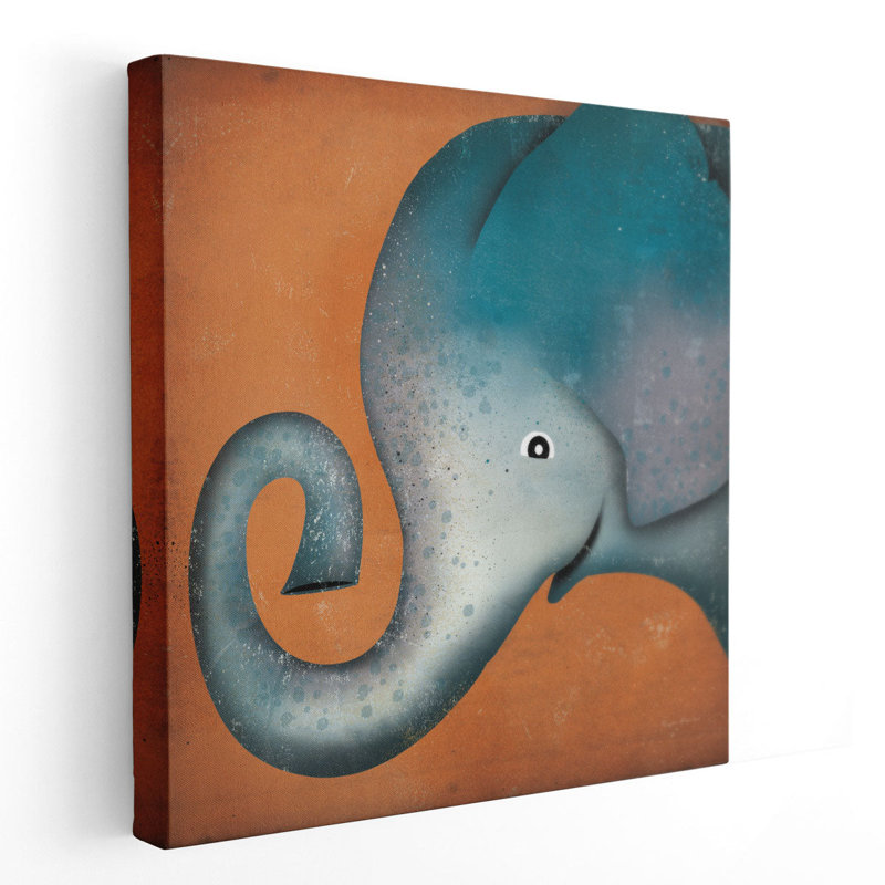 «Elephant Wow», reproduction d'art sur toile, H 12 po x l 12 po