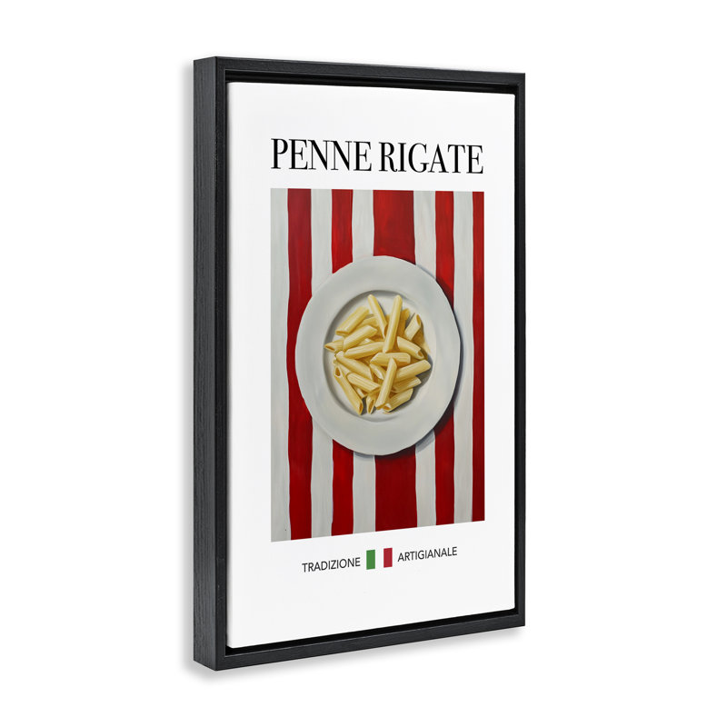 Cadre flottant traditionnel en forme de penne rigate, design par Andreas Magnusson, H 25 po x l 17 po
