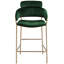 Tabouret de comptoir en velours beige Yara-75000050