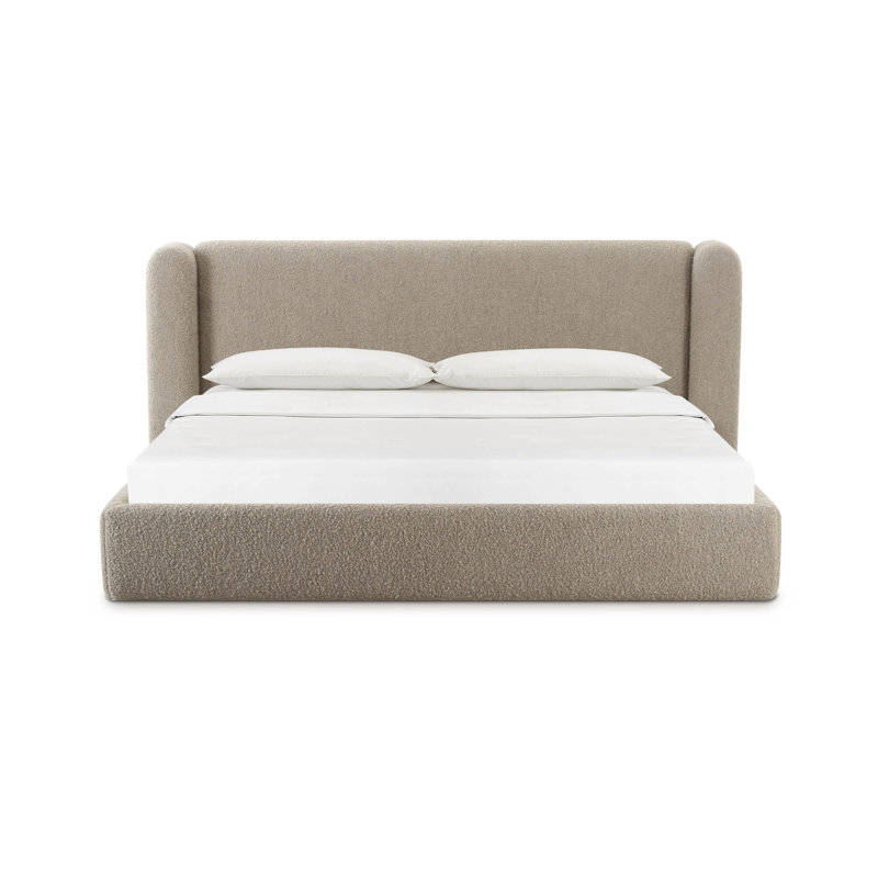 Demmer Tan Boucle Bed, Queen