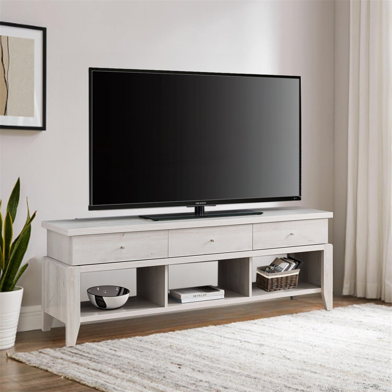 Nandhini 60'' W One-Piece Storage Credenza TV Stand with Three Open Shelves and Three Drawers