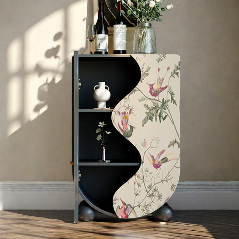 Armoire moderne et multifonctionnelle en bois, Noir