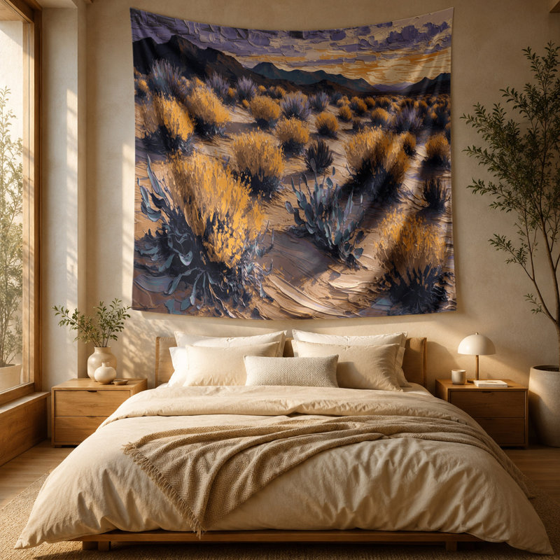 Tapisserie murale Southwestern Plants Brtlebush 153, 51 po x 60 po