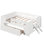Lit plateforme en bois pleine grandeur, barrière de sécurité et grand tiroir de rangement, structure en bois de pin massif, aucun sommier nécessaire, lit multifonctionnel pour chambre à coucher