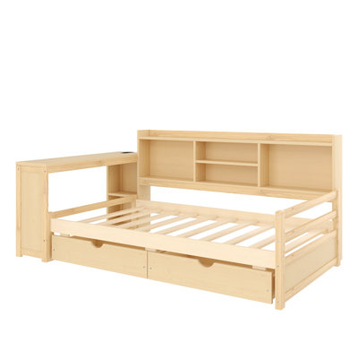 Corner Daybed With Storage Drawers And Charging Port