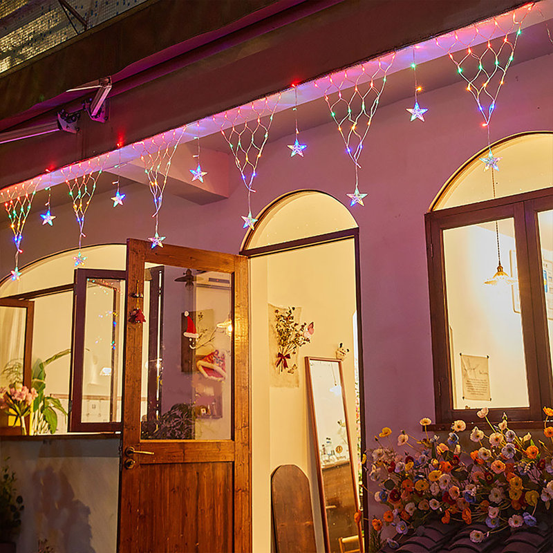 400cm LED Solar Powered 6 - Bulb Cord String Light