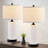 Ensemble de lampe de table USB en céramique Yorleni