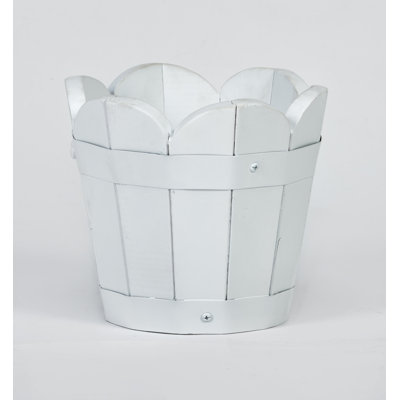 Padminie Wood Barrel Planter