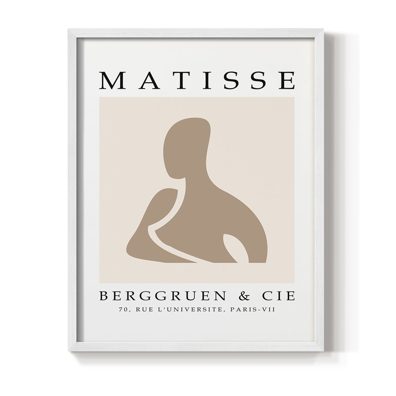 Matisse CECXL, reproduction encadrée - bois massif, H 28 po x l 22 po, Blanc