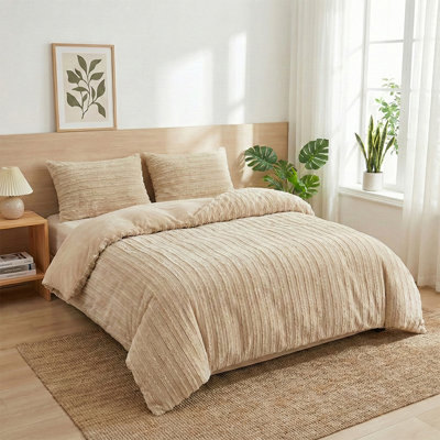 Polyester Solid Colour Sham with Pillow Shams