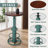 Industrial Bar Table 38.6"-44.5" Height Adjustable Swivel Round Wood Tabletop 23.6" Dia, Kitchen Dining Office Coffee Bistro Pub Table-773986988