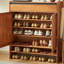 Rangement pour chaussures en bois de cerisier
