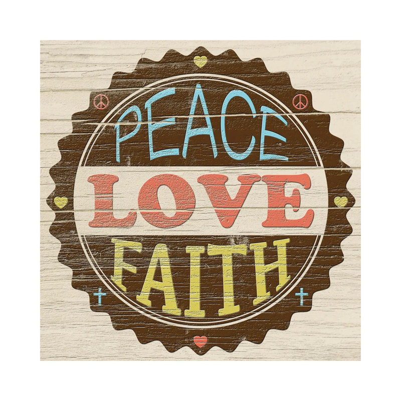 Seal of Love by Alonzo Saunders - Wrapped Canvas Typography, 93.98 cm H x 93.98 cm W x 1.91 cm D