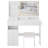 41" Large Size Left Drawer Desktop Vanity Table+Cushioned Stool Dresser Set, 2 AC+2 USB Power Station, Hair Dryer Stand, Extra Large Touch Control LED Mirror, 3-Color Switch, Makeup Vanity-182914114