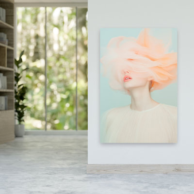 Peach Dream Delicate Dreamy Elegant Portrait Wall Art Print