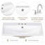 Myhomekeepers 18'' White Ceramic Rectangular Bathroom Sink
