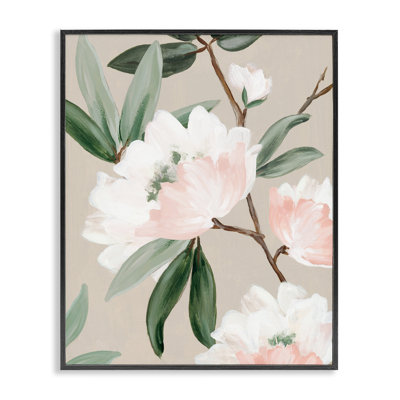Giclée encadrée rose Elegance Rose, design par Alex Black