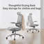 Chaise de bureau ergonomique M59as avec accoudoirs relevables 3D, dossier double, soutien lombaire dynamique adaptatif-1101891353-1101891354