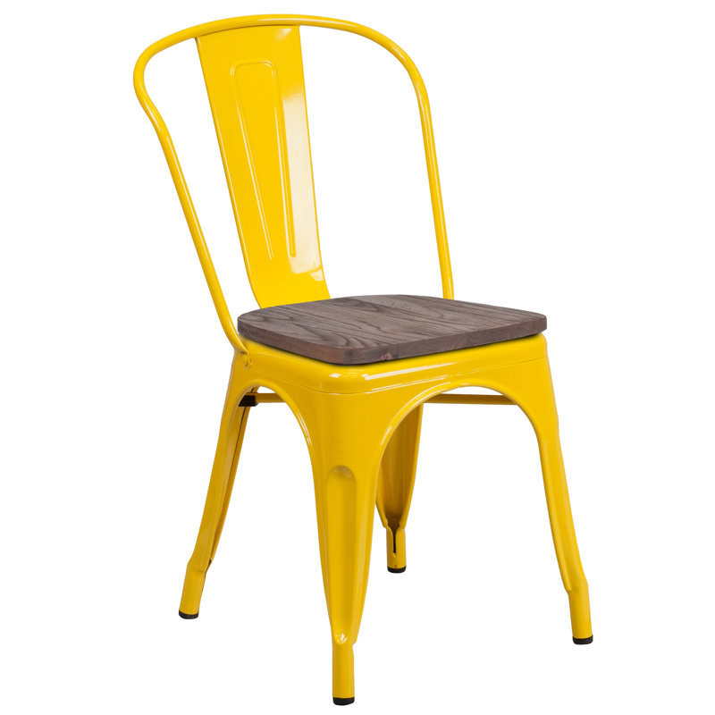 Chaise empilable Ketchum, Jaune