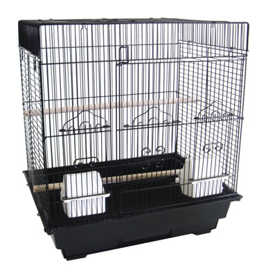 Petit cage à oiseau à plateau carré plat
